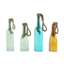 American country hemp rope color hanging bottomless glass bottle Bar cafe store fashion creative pendant