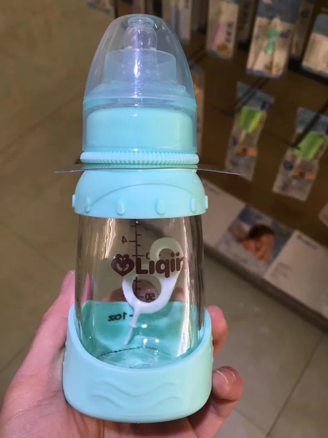 Likin wide-caliber standard caliber anti-hot anti-drop glass bottle baby baby