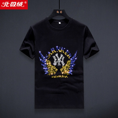 北极绒短袖t恤男纯棉潮牌潮流百搭宽松夏季装上衣男士体恤衣服