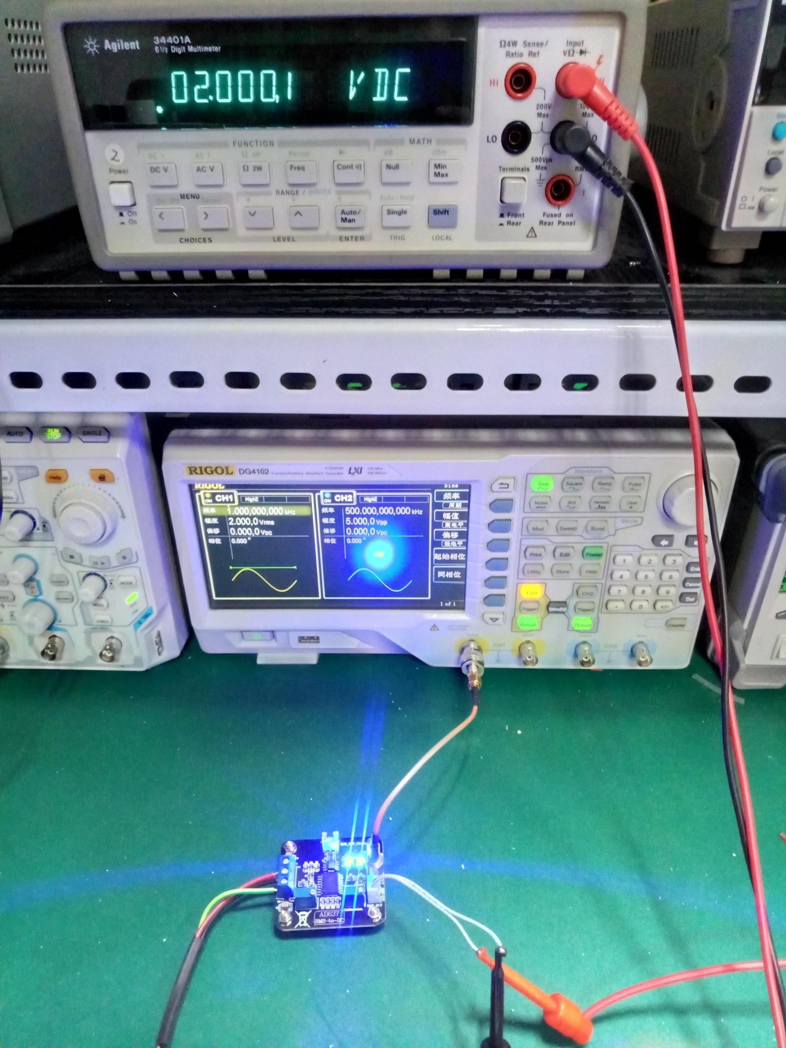 Ad637 Rms To Dc Converter Board Signal / Data / Peak Voltage Detection