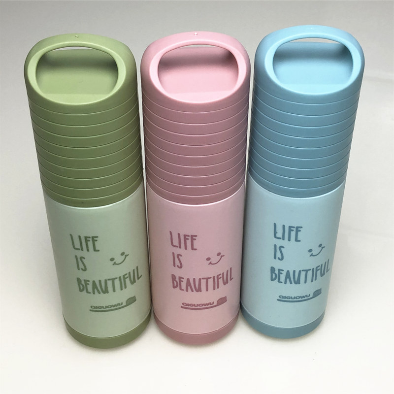 Thickened tooth bucket travel toothbrush box with screw buckle portable toothbrush tube tooth set box toothbrush toothpaste storage box wash cup
