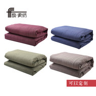 套套 家纺 老 粗布 套套 人人 人 套套 Màu rắn Trung Quốc mới 褥子 套 Bông có thể được tùy chỉnh