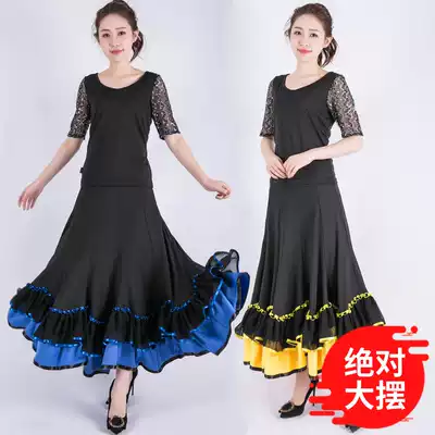 New Dancing Dancing Dress Modern Practice Skirt Three Steps Step Social Dance Dress Waltz Dress Waltz Dress Custom C- 022