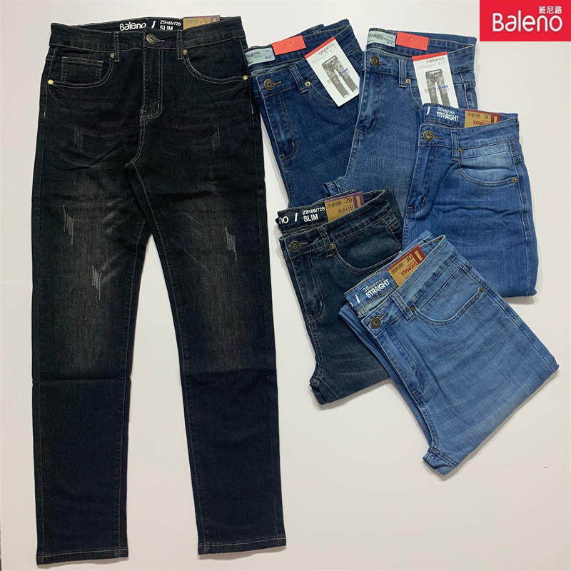 Authentic Baleno Jeans, Youth Mid-Rise Loose Straight-Leg Classic Jeans, Versatile Work Pants