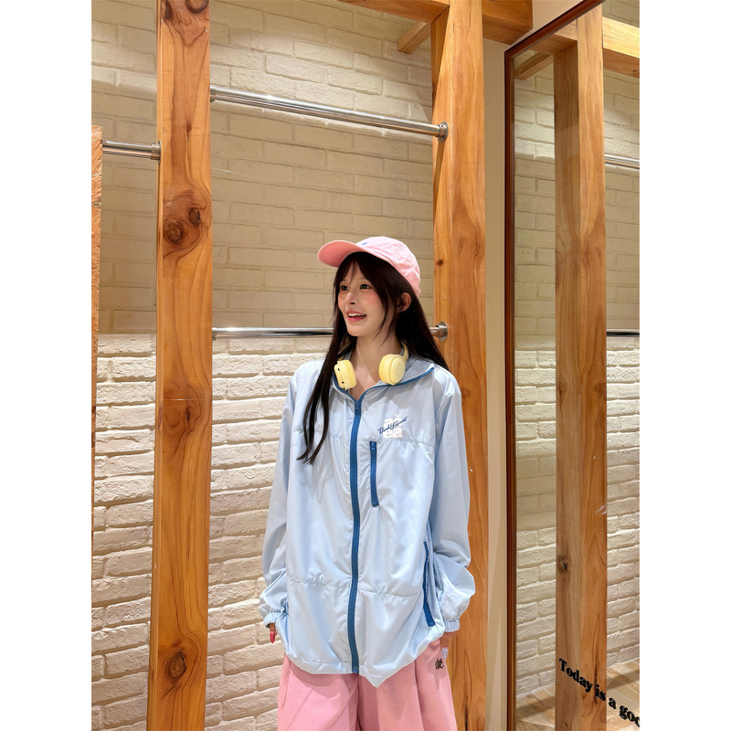 Kesoak Lightweight Breathable Color-Blocked Zipper Sun Protection Jacket 2026 Summer New Cool Casual Versatile Everyday Outerwear