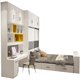 Tatami wardrobe bed ປະສົມປະສານ cloakroom ກັບ desk wardrobe ປະສົມປະສານອາພາດເມັນຂະຫນາດນ້ອຍ multifunctional ຕຽງເດັກນ້ອຍສາມາດປັບແຕ່ງໄດ້