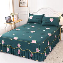 Bed cover 2021 new cotton Thick bed skirt bed cover Simmons mattress non-slip dustproof Sheet 1 51 8 meters