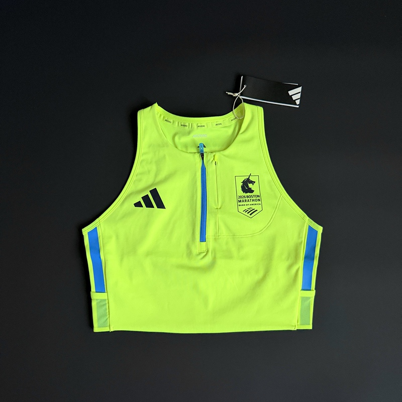 Adidas Adizero Women's 2026 Boston Marathon Short Vest Crop Adidas Adizero Women's 2026 Boston Marathon Short Vest Crop
