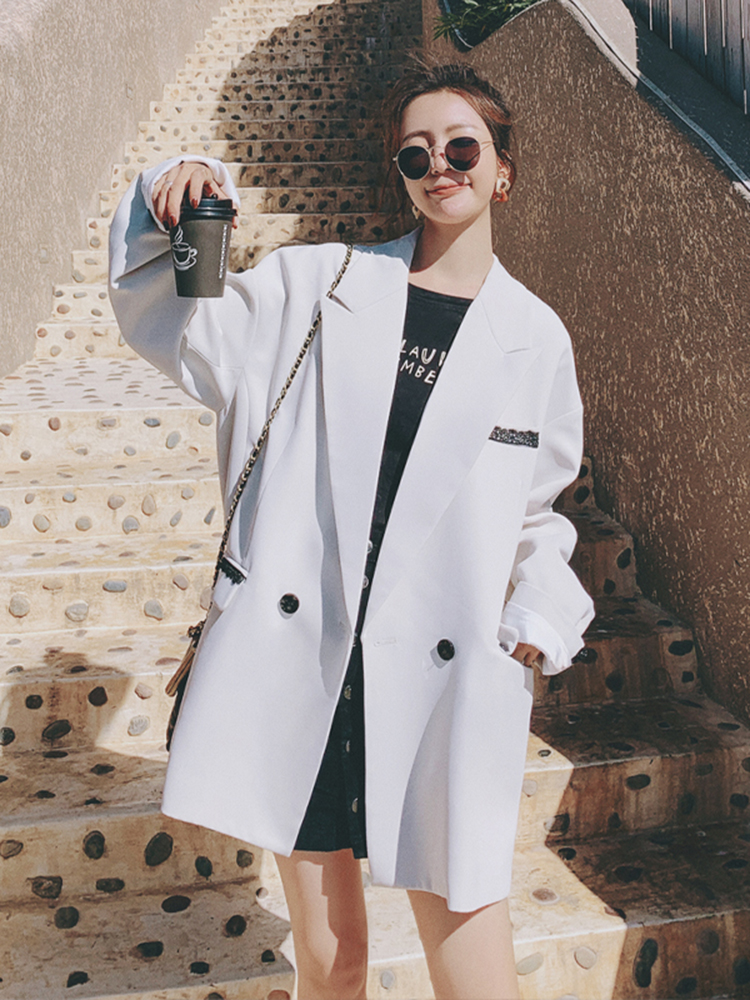 Lecea Alice suit jacket woman 2022 fall new Inn wind small oversize Western suit