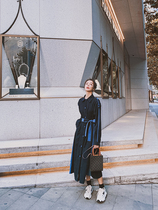 Lecea Alice Law Style Retro Dress 2022 Spring New Splicing Collision Color Design Sensation Shirt Dress