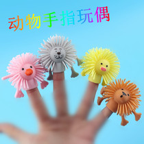 Export childrens finger doll set small animal kindergarten student puzzle creative game party soft glue toy