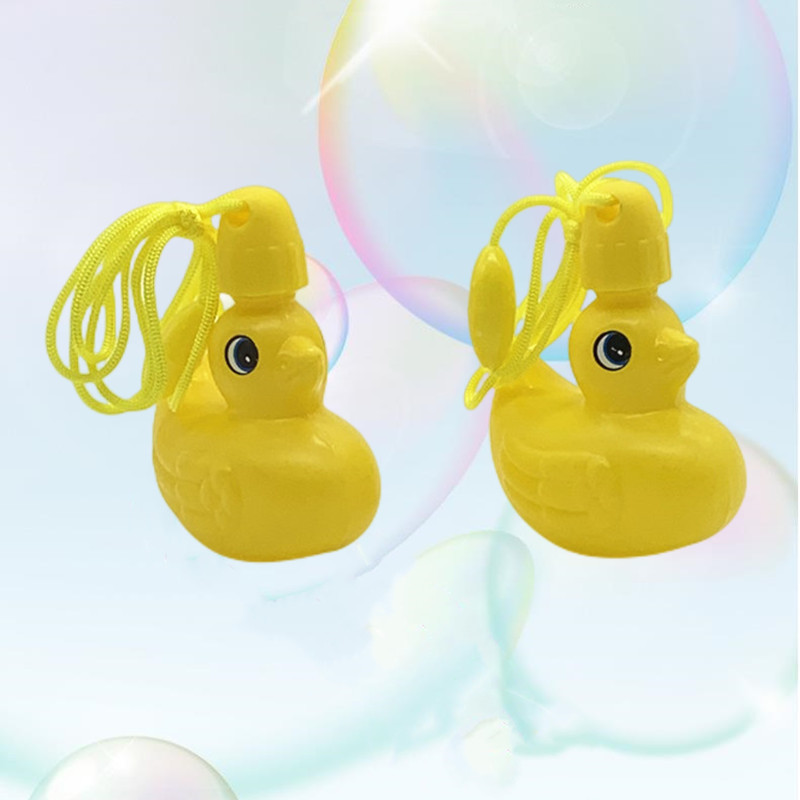 Export children blowing bubble water toys lovely little yellow duck graduate smile necklace student activity photo props