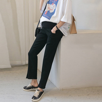 Pregnant Woman Pants Spring Autumn Season 2022 New Pregnant Woman Pants Personality Fashion Micro Horn Casual Display Slim Pregnant Woman Jeans