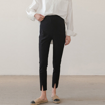 Open fork small-footed pants ~ Pregnant Woman Pants Spring Autumn Winter Outwear Fashion Black 100 Hitch Lean Pregnant Woman With Underpants Plus Suede