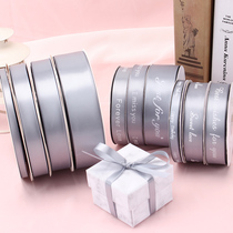 Silver Ribbon Bouquet Gift Gift Packaging Plain Ribbon Flower Shop Tie Clothing Accessories
