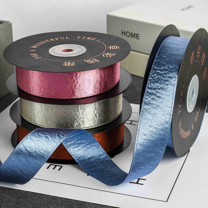 Korean glossy velvet belt handmade diy material ribbon ribbon ribbon ribbon packaging decoration bouquet flower arrangement 2 5cm