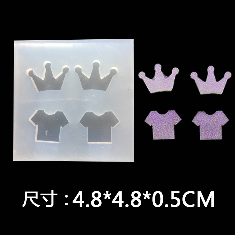 Pha lê tự làm Epoxy uv Epoxy Mini Wings Moon Stars Crown Hand Stud Vòng cổ khuôn khuôn silicon hình thú