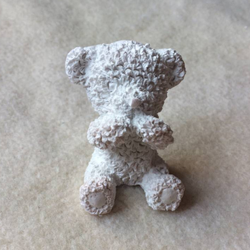 Xe rắn hương liệu 3D Teddy Bear Plaster Khuôn DIY Hướng dẫn sử dụng Gấu bạo lực Mở rộng Mùi thơm Epoxy Silicone khuôn oval