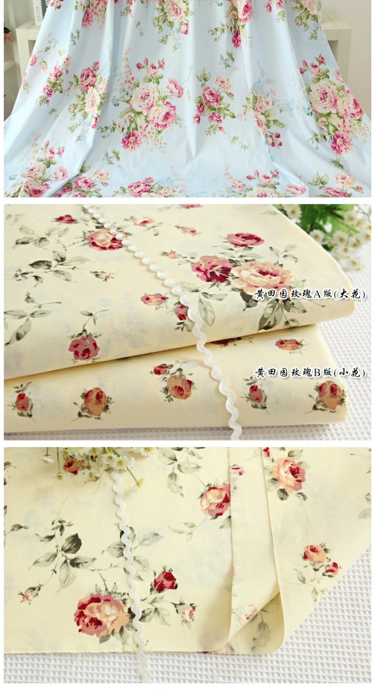 Bông twill vải bông vườn hoa các loại vải hoa nhỏ vải giường handmade hoa - Vải vải tự làm vải may quần áo