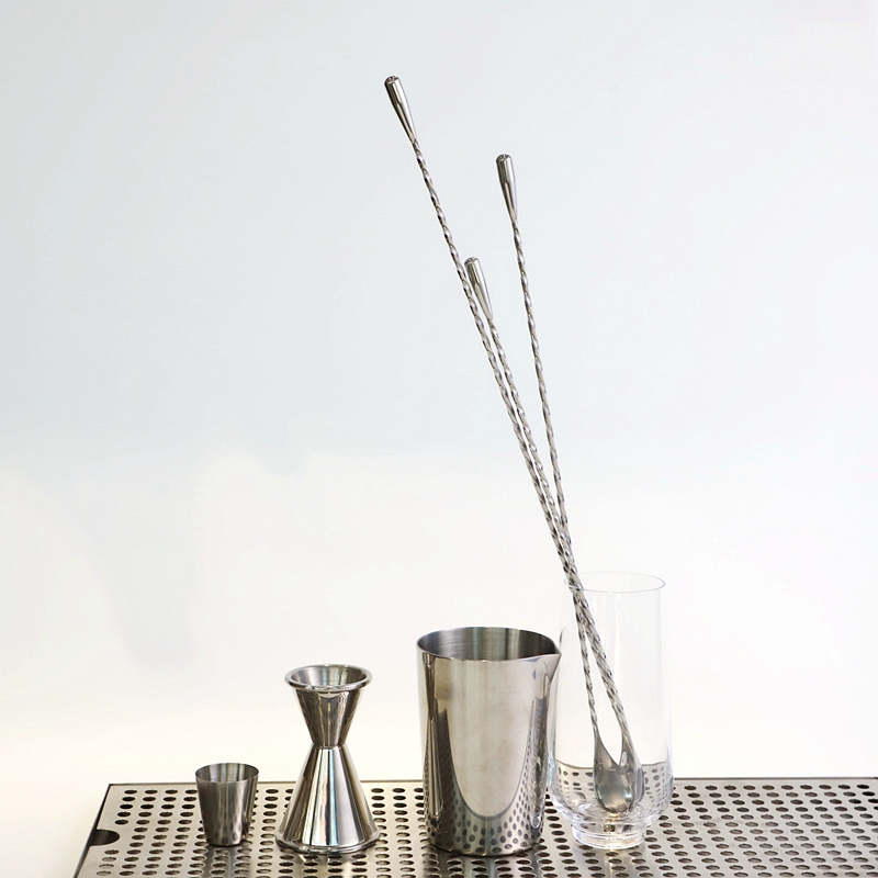 バーウェア バーテンダー ステンレススチール ティアポイントバースプーン スレッドバースプーン スターラースプーン ロングバースプーン バースプーン