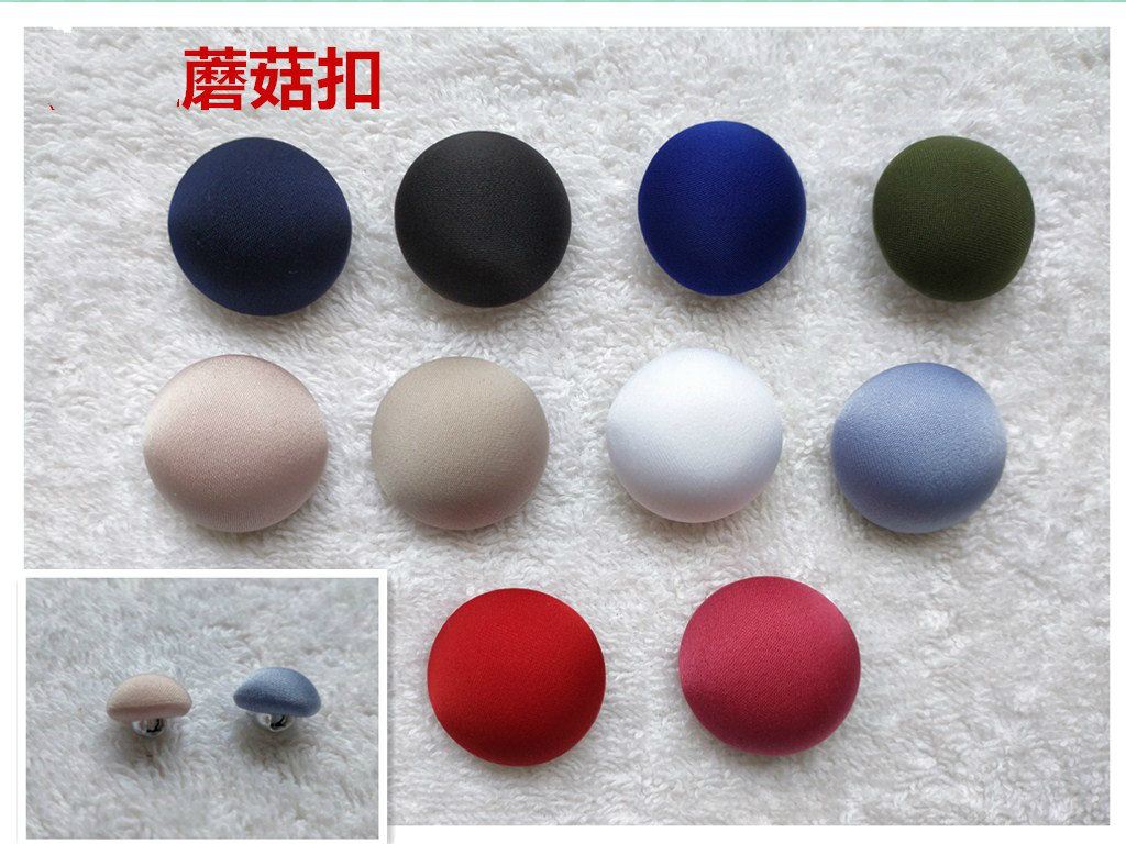 Mushroom Cloth Button High-end Cheongsam Cloth Button Ladies Gold Suit Black Exquisite Shirt Cufflinks