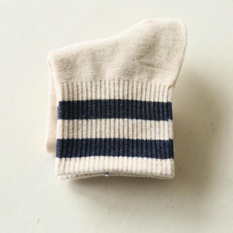 Vớ cotton đại học nữ phiên bản Hàn Quốc của phụ nữ vớ cotton mỏng hai sọc thanh nữ vớ mùa xuân và mùa hè học sinh vớ tất cao cổ đến gối