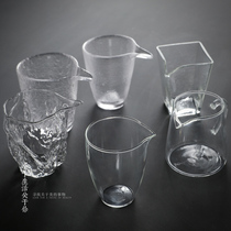 Glass Tea Sea transparent road Cup kung fu tea set male Cup simple tea divider large heat-resistant accessories home thickening