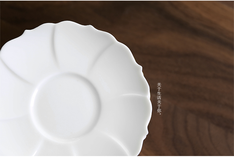 Giới thiệu về cuộc sống về bạn Coaster gốm sứ phong cách Nhật Bản Sản phẩm gốm giữ cốc trà trắng Kung Fu bộ tách trà cách nhiệt bộ ấm trà đạo