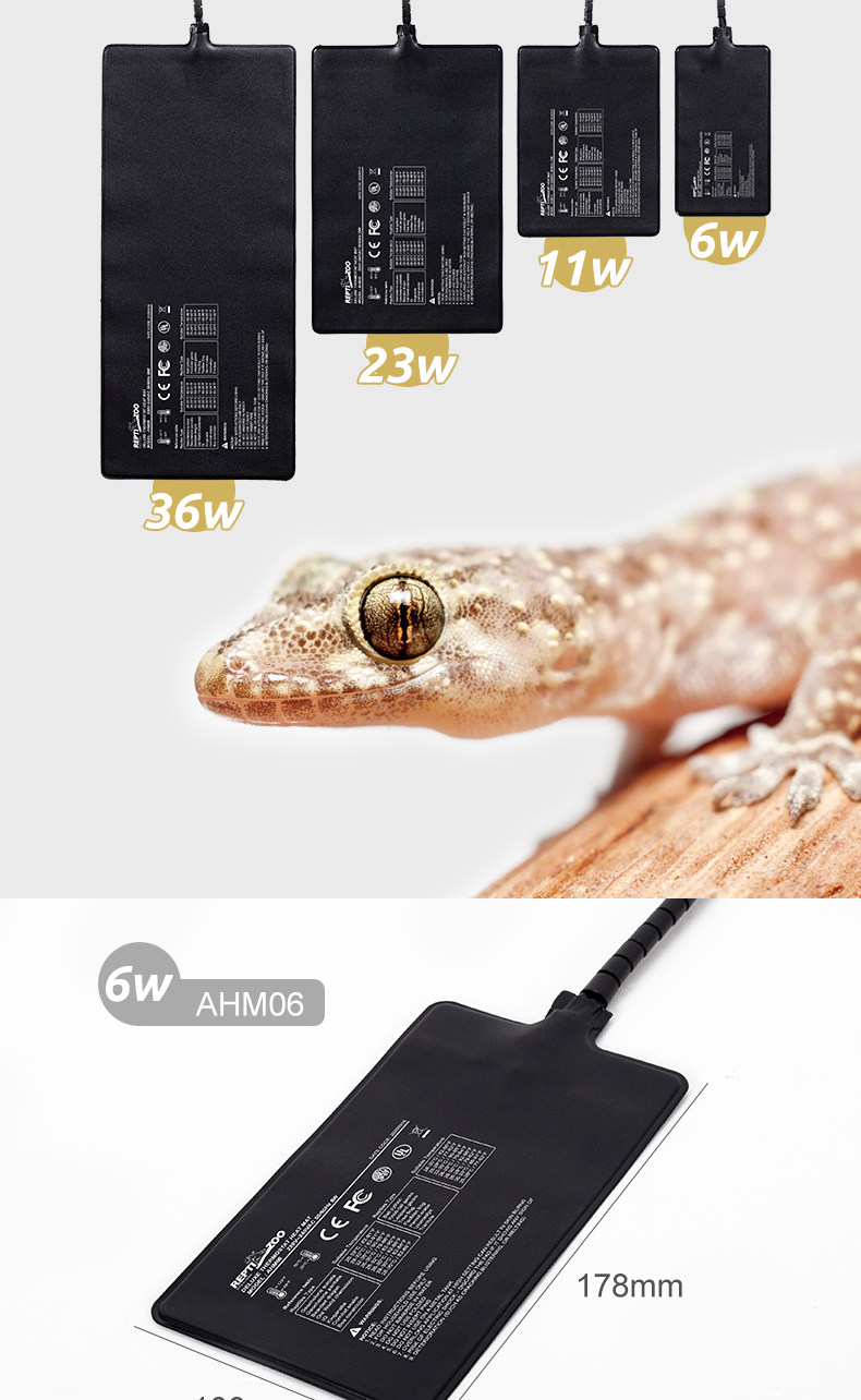 Аксессуары для рептилии reptizoo宠物爬宠加热垫温控睫角守宫蛇角蛙乌龟寄居蟹保温加温片 101564831