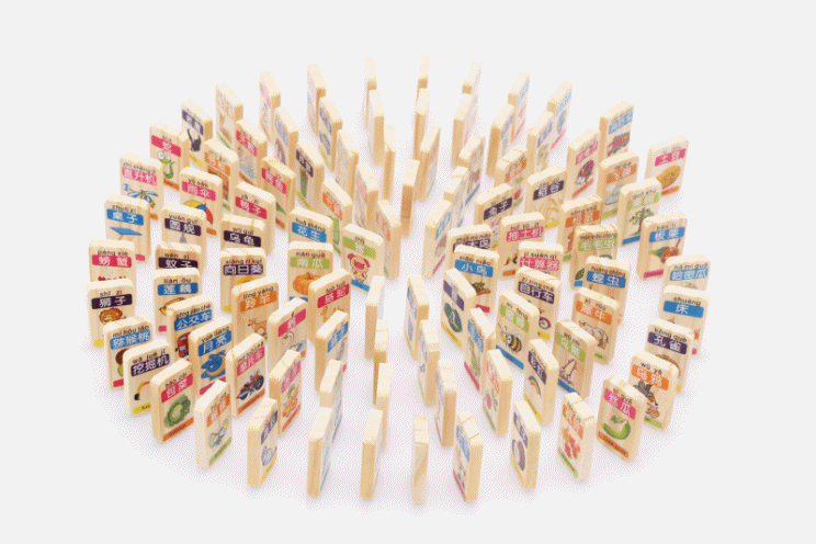 100 новых двухсторонних деталей Domino фруктового животного 6