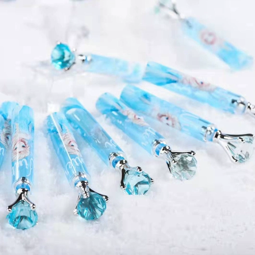 Бриллиантовый синий прозрачный карандаш для принцессы, защитный чехол, «Холодное сердце», 10 шт