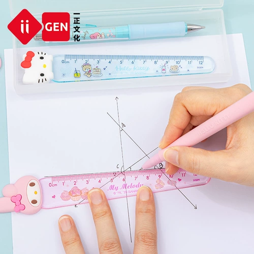 一正 Meliti Kt Cat Straight Ruler's Listers Proparent Scale Clear Little Girl любит рисовать измерение правителя