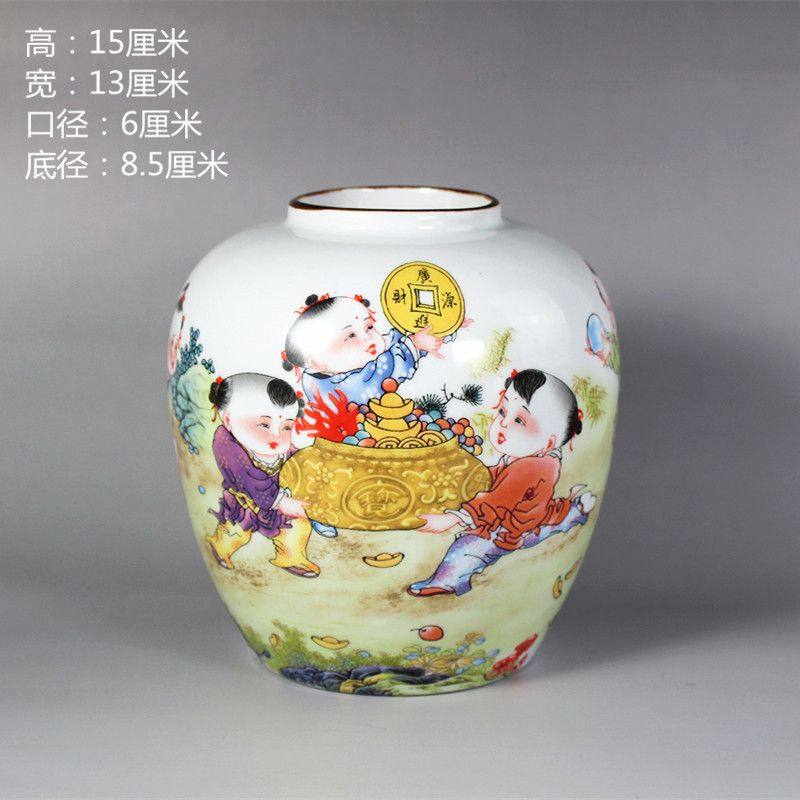 光绪款粉彩十二报喜喜鹊图陶瓷坛罐花瓶仿古瓷摆件古玩艺术品-淘宝