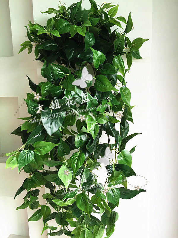 High-end simulation green green rock wall material green rock wall wall wall hanging floral vine cane wall hanging