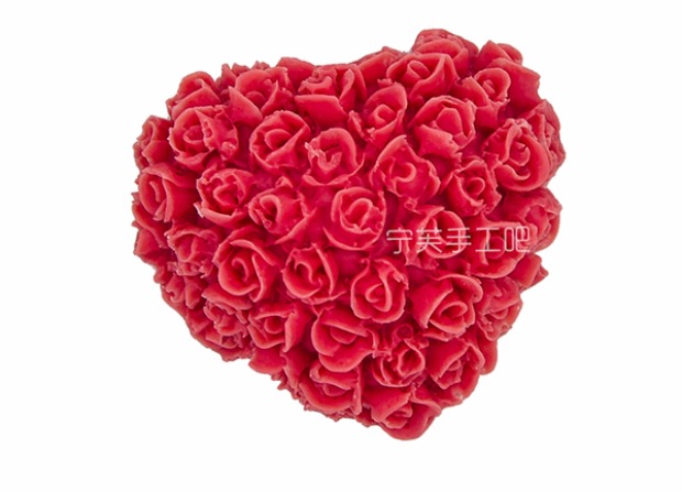 Khuôn sô cô la fondant fondant hình trái tim bó hoa hồng khuôn tự làm xà phòng handmade silicone khuôn an toàn và không độc hại khuôn bánh silicon