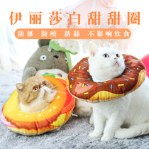 Eating donuts Elizabeth rings cats with anti-licking soft circle cat headgear shame ring sterilization protection