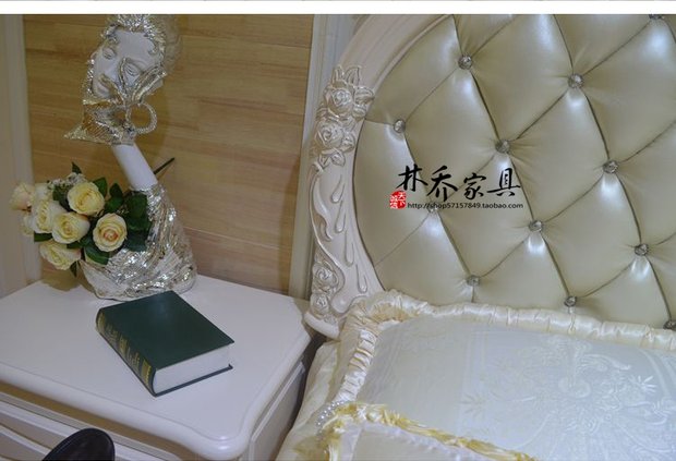 Bộ bàn ghế phòng ngủ kiểu Pháp đặc biệt Ưu đãi hoa hồng trắng Tất cả tủ quần áo gỗ rắn - Bộ đồ nội thất bộ bàn ghế thông minh