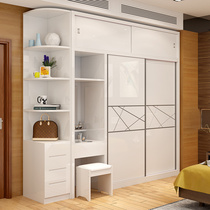 Simple lacquer sliding door wardrobe sliding door storage storage combination bedroom overall paint cabinet economical assembly