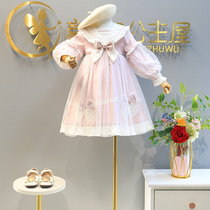 lolita girl princess dress 2021 Spring and Autumn new foreign girl dress lolita children fairy dress