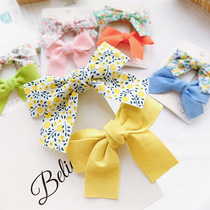 Korean children hairclip hair jewelry female bow Princess JK hairclip hair rope baby bangs do not hurt hair net red