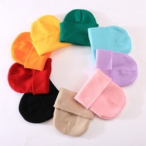 Girls hats autumn and winter New knitted cap earrings baby wool cap childrens pullover cute versatile hat
