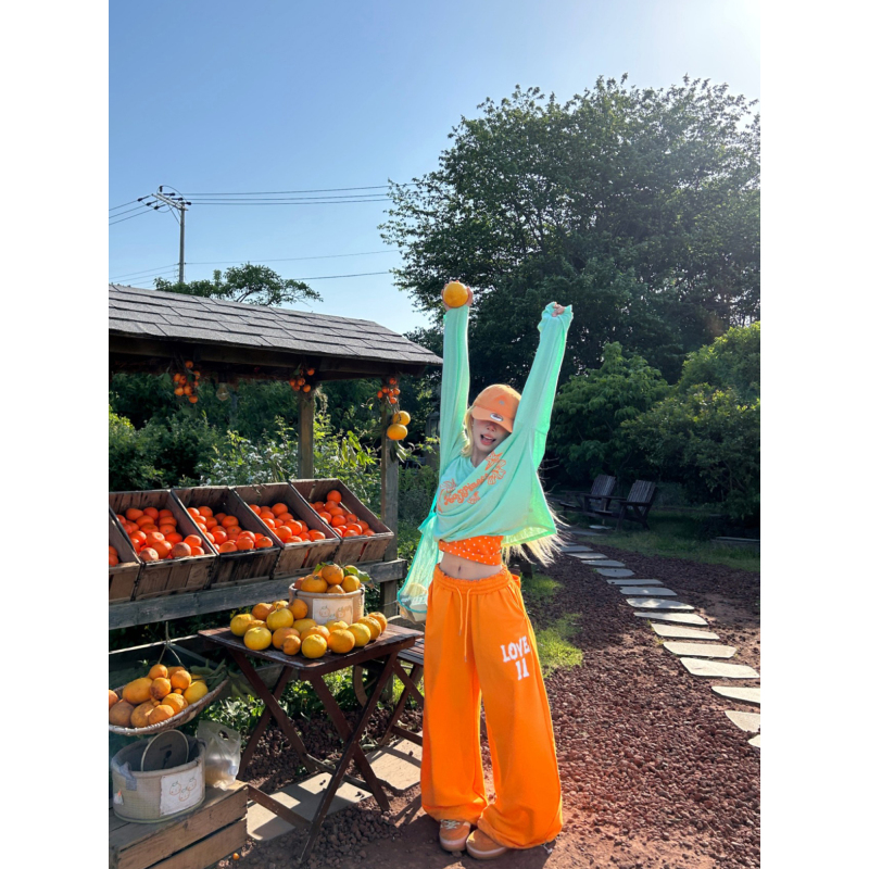 Uptomcc Summer Energetic Age-Reducing Off-Shoulder Blouse and Suspender Two-Piece Set Loose Wide-Leg Sports Pants Set Trendy Uptomcc Summer Energetic Age-Reducing Off-Shoulder Blouse and Suspender Two-Piece Set Loose Wide-Leg Sports Pants Set Trendy