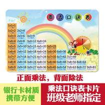 Multiplication formula card 99 multiplication table Division formula big nine multiplication table card Mathematics Primary School Grade One and Two
