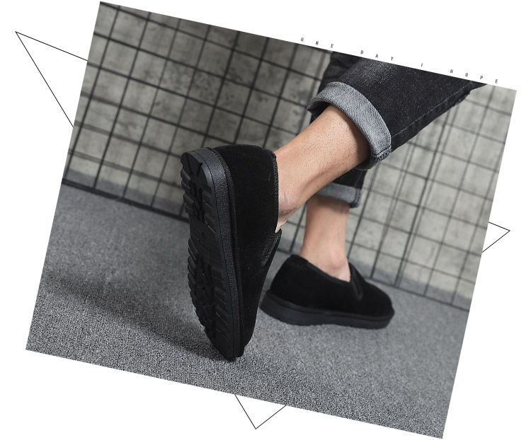 Giày đế thấp giúp giày cotton nam ấm áp mùa đông cộng với nhung phiên bản Hàn Quốc của xu hướng dày không thấm nước chống trượt giày lười giày tuyết giày tập gym nam