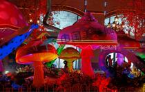 Mall Hotel LED Light Cartoon Mushroom Styling Beauty Chen Pendulum Outdoor Night View Light Brightening