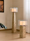 Designer Ji Yutang's Japanese Wabi-Sabi Style Vintage Tree Stump Floor Lamp, High-End Artistic Lamp for Hotel, Villa, and Living Room