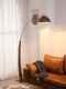 Medieval-Style Fishing Floor Lamp Next to the Sofa in the Living Room, American Retro Minimalist Bedroom, Study, High-End Atmosphere Casa
