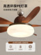 Medieval style living room fan light retro walnut hall smart bedroom LED high wind ceiling fan light casagd