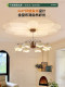 Cream-Colored Eggshell Living Room Chandelier 2025 New French Mid-Century Style Full-Spectrum Eye Protection Lamp Hall Lighting Casa