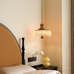 [Water Drop Chandelier] French Medieval Bedroom Small Chandelier Can Be Lifted and Lowered, Restaurant Aisle Light, Decorative Chandelier Lantern
